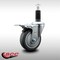 Service Caster 4'' SS Thermoplastic Rubber Swivel 1-1/8'' Expanding Stem Caster Total Lock Brake SCC-SSEXTTL20S414-TPRB-118 - alternate 3